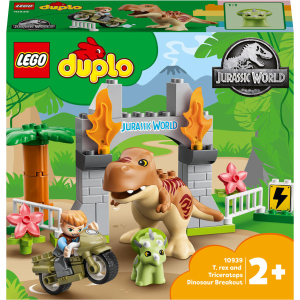 Конструктор LEGO DUPLO Jurassic World Втеча динозаврів: тиранозавр та трицератопс 36 деталей (10939) в Вінниці