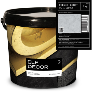 Декоративна штукатурка Elf Decor Feerie 0.5 - 1 мм 5 кг Light White Silver (mba5FEE_Ligh) надійний