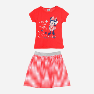 Комплект (футболка+спідниця) Disney Minnie UE1101 116 см Червоний (3609084829209) ТОП в Вінниці