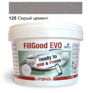 Полиуретановая затирка Litokol FillGood EVO 125 (Серый цемент) 5кг. лучшая модель в Виннице