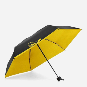 Зонт складной Supretto Pocket Umbrella 5072-0003 механический Черный с желтым (2000100014615) ТОП в Виннице