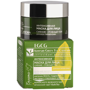 Интенсивная маска для лица Белита-М Egcg Korean Green Tea Catechin Сияние + ровный тон для всех типов кожи 50 г (4813406008534) лучшая модель в Виннице