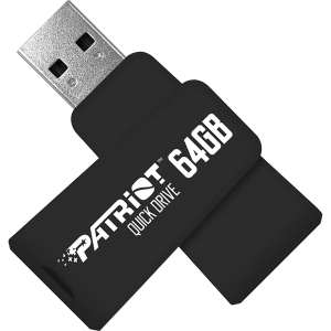 Patriot Color QuickDrives 64GB USB 3.1 Black (PSF64GQDBK3USB) ТОП в Вінниці