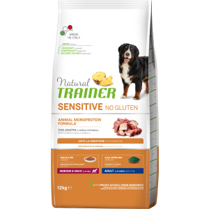 Сухий корм для собак Trainer Natural Dog Sensitive Adult з качкою та цільними зернами 12 кг (8059149252520) в Вінниці