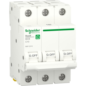 Автоматичний вимикач Schneider Electric RESI9 10 А, 3P, крива, 6кА в Вінниці