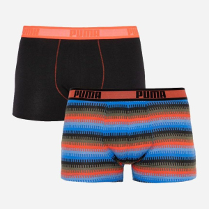 Набор трусов Puma Worldhood Stripe Trunk 2P 501004001-030 2 шт XL Черный с красным и синим (8718824805559) ТОП в Виннице