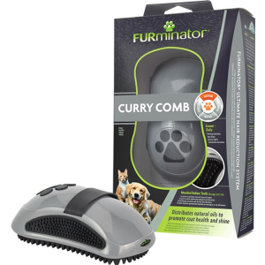 купить Резиновая расческа-щетка для собак и котов FURminator 12.5 х 6.5 х 4 см (8117940144694)