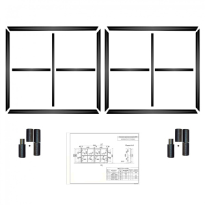 Комплект распашных ворот КСС (Свари сам) на проем 3 метра 180 надежный