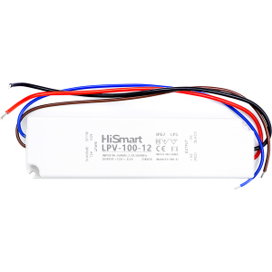 купити Блок живлення HiSmart 12V 8.5A 100W IP67 (LPV-100-12)