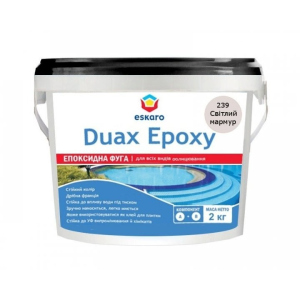 Двухкомпонентная эпоксидная затирка Eskaro Duax Epoxy 2 кг светлый мрамор арт - 44016 рейтинг