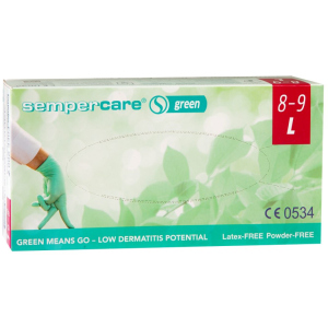 Перчатки медицинские смотровые нитриловые Igar Sempercare Green нестерильные неопудреные L 200 шт (9001570534873) в Виннице