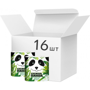 Упаковка туалетной бумаги Снежная Панда Классик 150 отрывов 2 слоя 16 пачек по 4 рулона (4823019007626) в Виннице