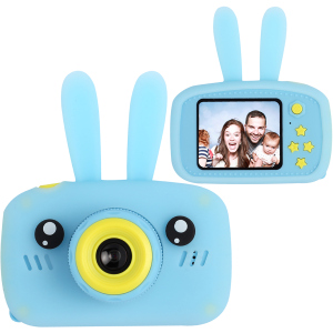 Цифровой детский фотоаппарат XoKo KVR-010 Rabbit Голубой (KVR-010-BL) (9869201149878) рейтинг