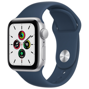 Смарт-часы Apple Watch SE GPS 40mm Silver Aluminium Case with Abyss Blue Sport Band (MKNY3UL/A)