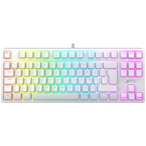 Клавиатура проводная Xtrfy K4 TKL RGB Kailh Red USB White RUS (XG-K4-RGB-TKL-WH-R-RUS) лучшая модель в Виннице