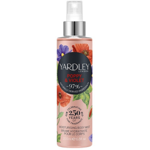 хороша модель Міст зволожуючий парфум для тіла та волосся Yardley Poppy &amp; Violet Moisturising Fragrance Body Mist 200 мл (5056179301252)