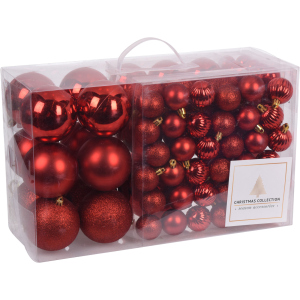 Большой набор елочных шаров Christmas Decoration 94 шт красный (ACS100720) ТОП в Виннице