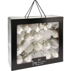 купити Набір ялинкових кульок Home & Styling Collection 42 шт білий (AVK100540)