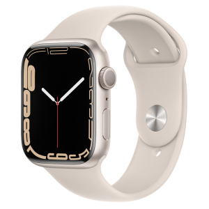 Смарт-годинник Apple Watch Series 7 GPS 45mm Starlight Aluminium Case with Beige Sport Band (MKN63UL/A) надійний