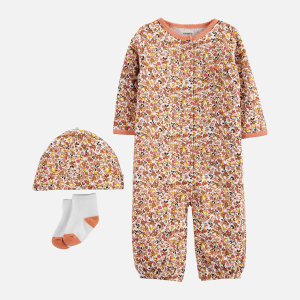 Комплект (шапочка + чоловічок + шкарпетки) Carters 1J655210 68 см 969 PRT Print (194133532016)