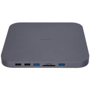 USB-хаб адаптер Ailink Aluminium USB-C Mac mini Hub Card Reader HDD/SDD slot Space Grey (AI-MC25_sg) лучшая модель в Виннице