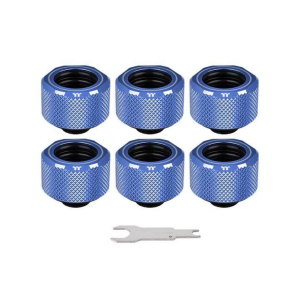 Фитинг для СВО ThermalTake Pacific C-Pro G1/4 PETG 16mm OD Fitting Kit - Blue (CL-W210-CU00BU-B)