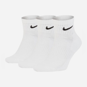 Набір шкарпеток Nike U Nk Everyday Cush Ankle 3Pr SX7667-100 34-36 (S) 3 пари Білий (888407236143) ТОП в Вінниці