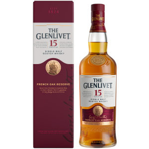 Виски The Glenlivet 0.7 л 15 лет выдержки 40% в подарочной упаковке (5000299295021) в Виннице