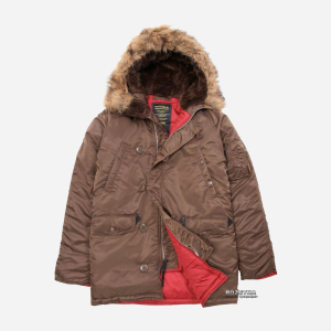 Парку Alpha Industries Slim Fit N-3B Parka XS Brown/Red рейтинг