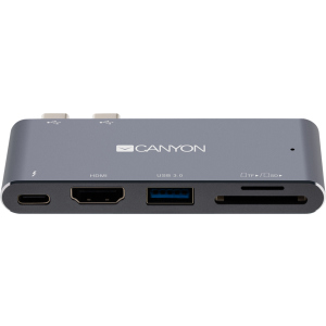 купити Мультипортова док-станція Canyon 5-в-1 USB Type C (CNS-TDS05DG)