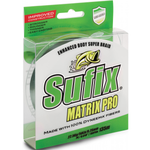 Шнур Sufix Matrix Pro 135 м 0.18 мм 13.5 кг PE1 30 LB Mid. Green (DS1WT02041TB1P)