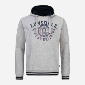 Худи Lonsdale Daccombe 117140 L MarlGrey/Navy (4251522378429) лучшая модель в Виннице