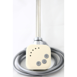 Электрический тэн у полотенцесушитель HeatQ HEC с регулятором 30-60С, таймером 2 ч, бежевый (cream ral1015) 300 Вт в Виннице