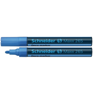 Набір маркерів крейдяних Schneider Maxx 265 2-3 мм Блакитний 10 шт (S126510) краща модель в Вінниці