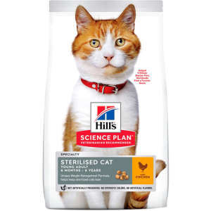 Сухой корм для стерилизованных кошек Hill's Science Plan Sterilised Cat Young Adult с курицей - 10 кг (604180) (52742024271)