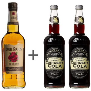 Набір віскі бурбон Four Roses, 0.7 л 40% + Напій газований Fentimans Curiosity Cola, 0.75 л + 0.75 л (1221000056630) ТОП в Вінниці