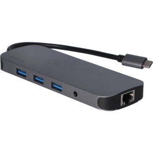 USB-хаб адаптер Ailink Aluminium Gigabit Ethernet USB-C 100W SD Hub Card Reader HDMI 4K Multi Port 9 в 1 Space Grey (AI-CH9A) лучшая модель в Виннице