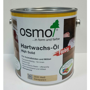 Масло с твердым воском цветное прозрачное OSMO HARTWACHS-ÖL Farbig 3040 - (белое) 0.125 л. ТОП в Виннице