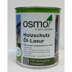 Защитное масло – лазурь OSMO HOLZSCHUTZ ÖL-LASUR 729 (темно-зеленое) 2.5 л. лучшая модель в Виннице