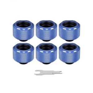 купить Фитинг для СВО ThermalTake Pacific C-Pro G1/4 PETG 16mm OD Fitting Kit - Blue (CL-W210-CU00BU-B)