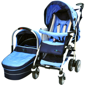 Универсальная коляска 2 в 1 NeoBaby NB702 Сине-голубая (0702-3) в Виннице