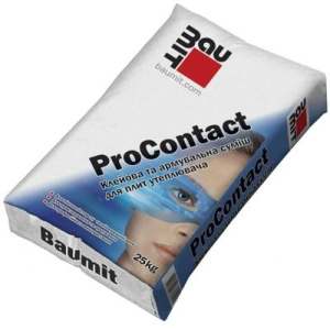 Клей-шпаклівка для приклеювання та захисту МВ та ППС теплоізоляційних плит Baumit ProContact 25кг краща модель в Вінниці