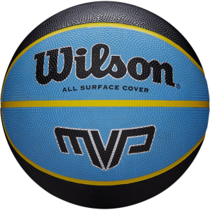 М'яч баскетбольний Wilson MVP 295 Size 7 Black/Blue (WTB9019XB07) ТОП в Вінниці