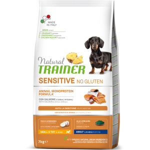 Сухий корм для собак Natural Trainer Dog Sensitive Adult Mini With Salmon з лососем та цільними зернами 7 кг (8059149252490)