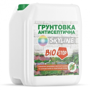 Грунтовка антисиптическая Skyline Биостоп антигрибковая 10л. надежный