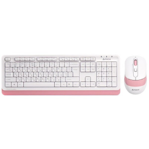 Комплект (клавіатура, миша) бездротовий A4Tech FG1010 Pink USB