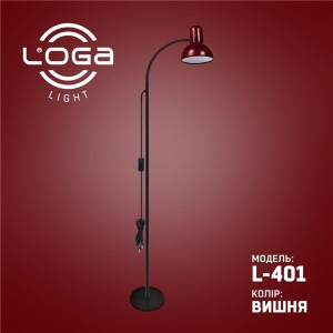 Светильник напольный LOGA 60 Вт Е-27 Вишня L-401 Торшер в Виннице