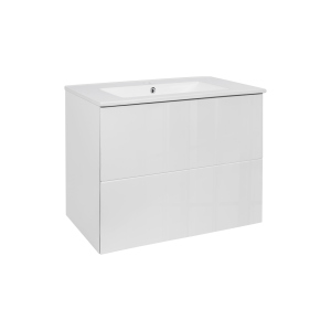 Комплект Qtap Tern 700х580х437 White тумба підвісна + раковина врізна QT1772TPL7013070CW краща модель в Вінниці