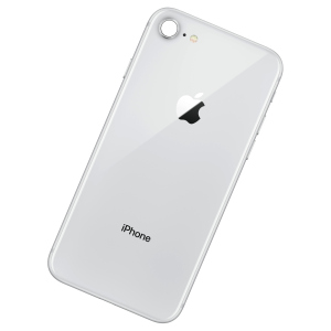 Крышка задняя iPhone 8 (4.7) с рамкой Silver надежный