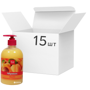 Упаковка мыла Bioton Cosmetics косметического антибактериального Абрикос 500 мл х 15 шт (4820026153001) лучшая модель в Виннице